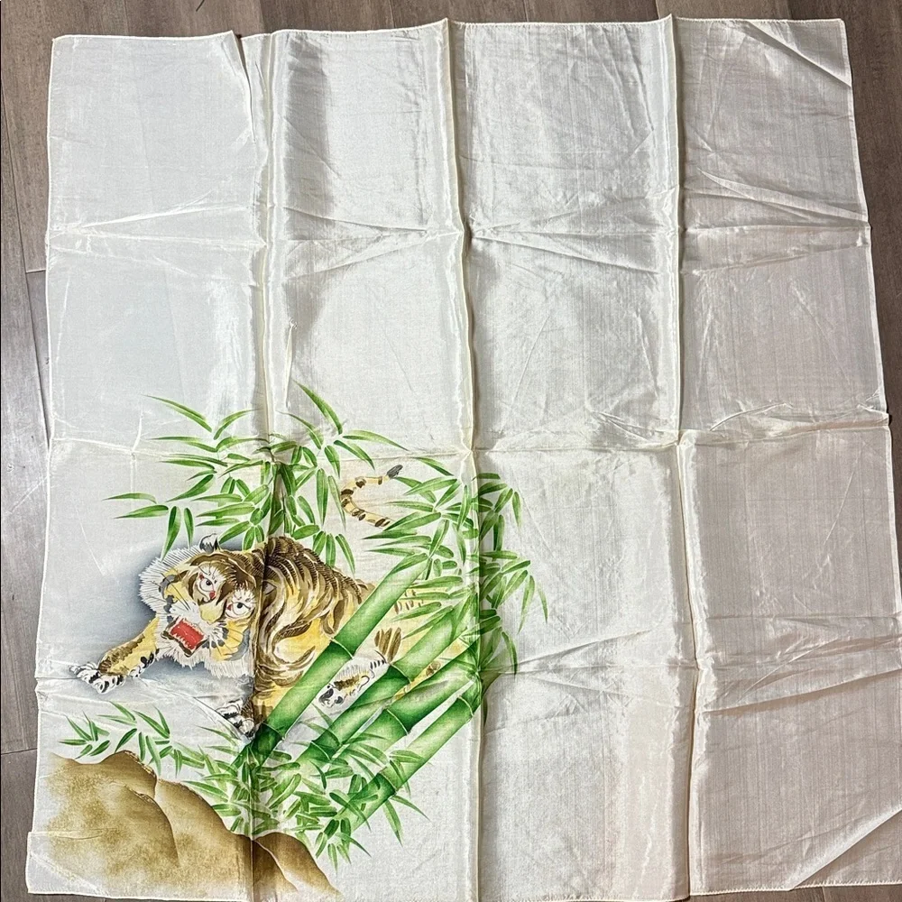 Vintage Hand Painted Silk Scarf